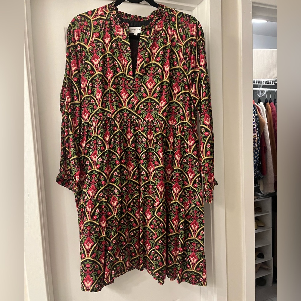 Olivia James Long Sleeve Floral Dress